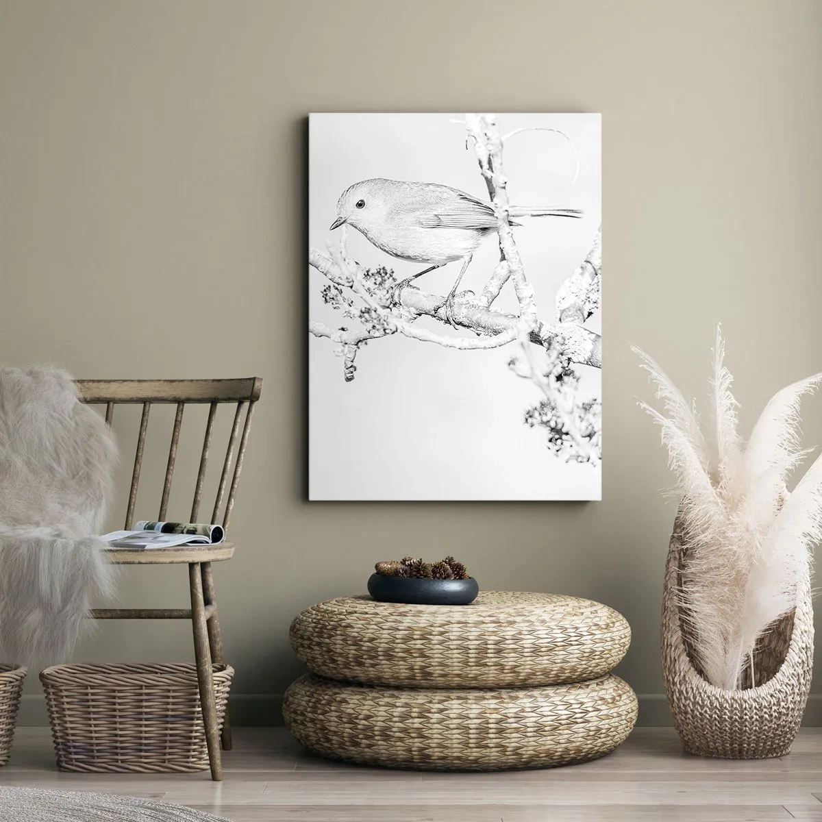 Impression sur toile - Image sur toile - Matin d'hiver - 45x80 cm