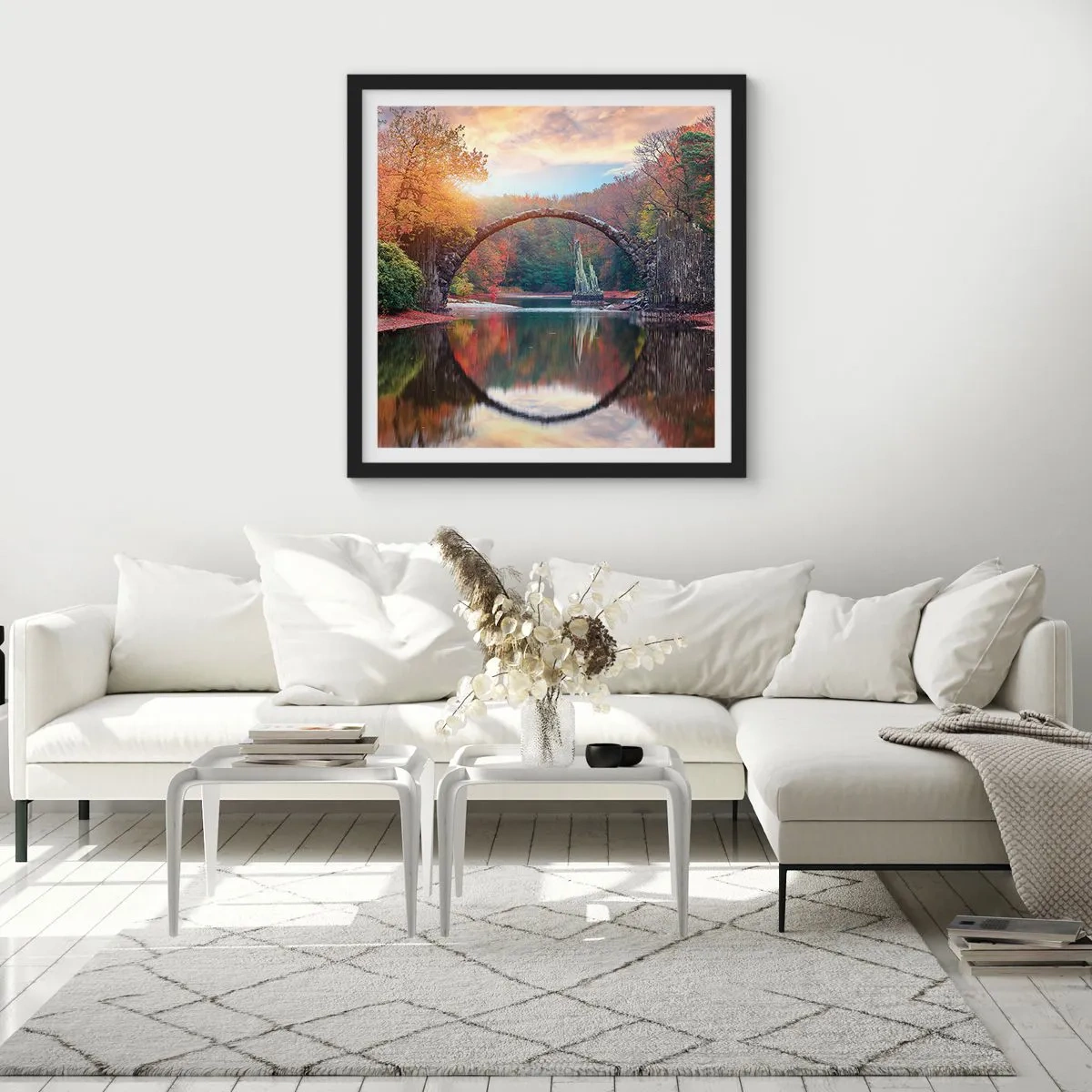 Affiche dans un cadre noir - Poster - De l'autre cote du miroir - 30x30 cm