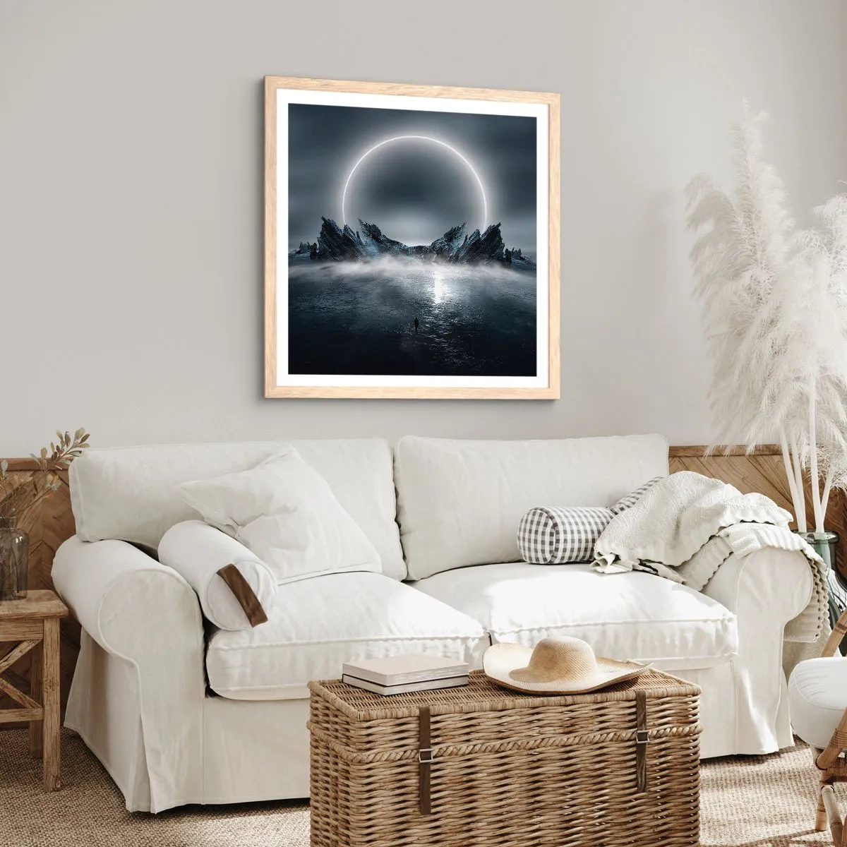 Affiche dans un chêne clair - Poster - La fin de l'histoire - 60x60 cm