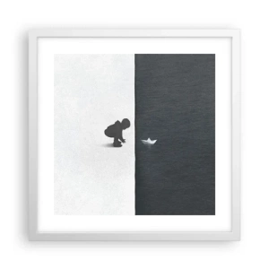 Affiche dans un cadre blanc - Poster - Grande expédition - 40x40 cm