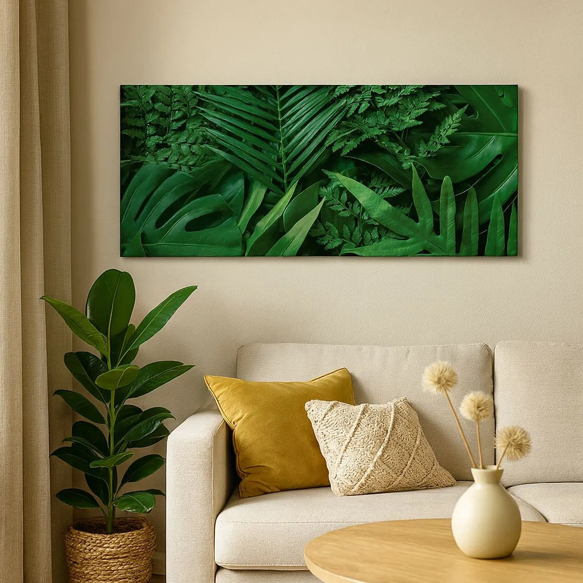 Impression sur toile - Image sur toile - Emmitouflé de verdure - 100x40 cm
