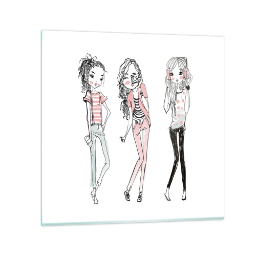 Impression sur verre - Image sur verre - On va s'amuser - 60x60 cm