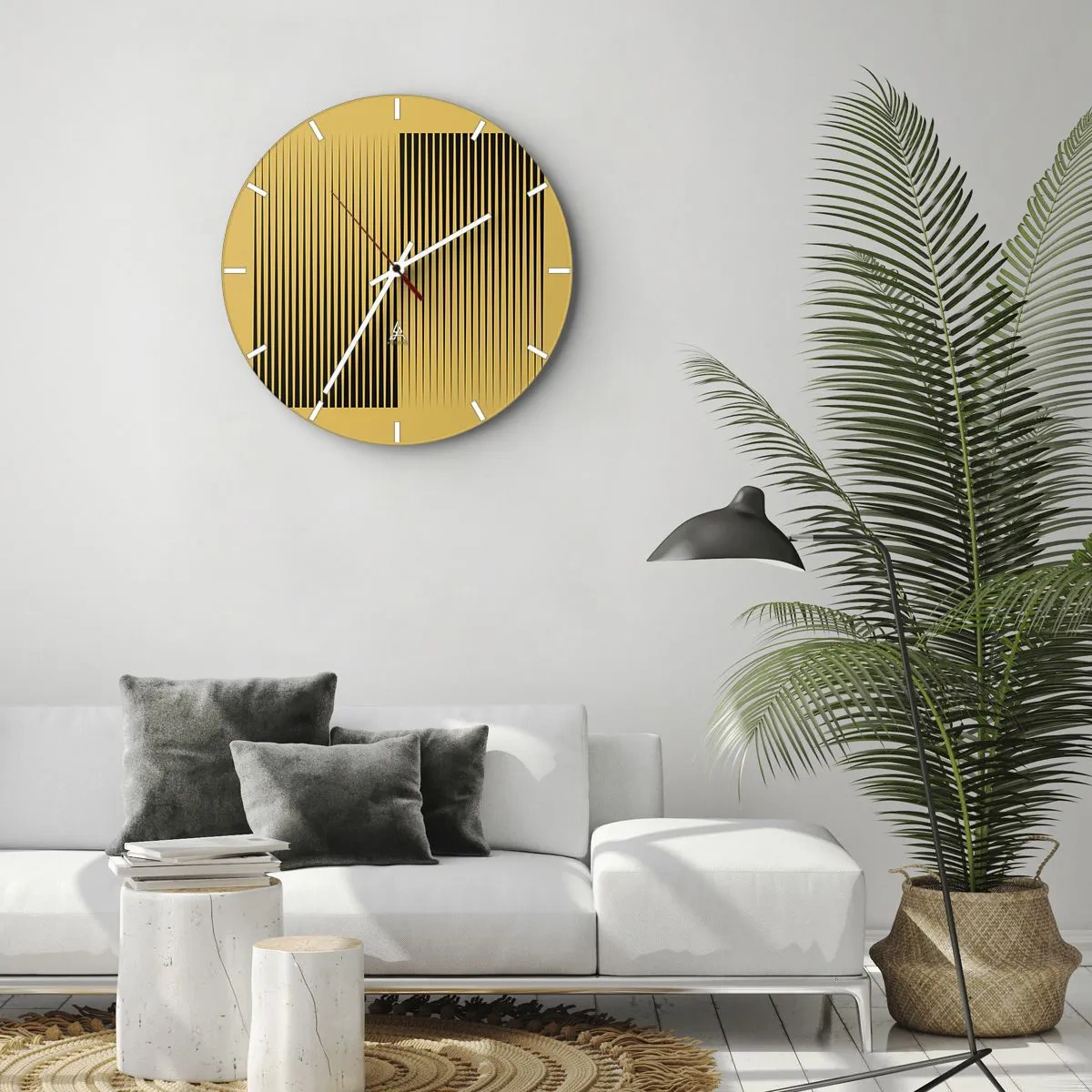 Horloge murale - Pendule murale - Cadre opposé - 40x40 cm