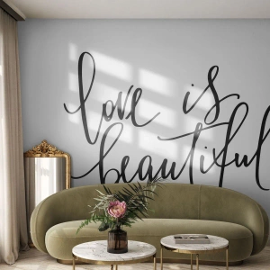 Papier Peint Photo Premium Canvas - Lire et répéter - Typographie, Affirmation, Maxime - 350x256 cm