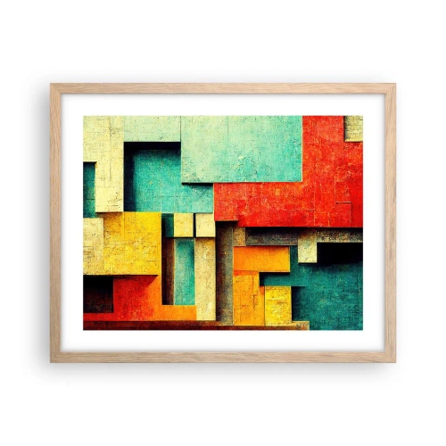 Affiche dans un chêne clair - Poster - Festival des angles droits - 50x40 cm