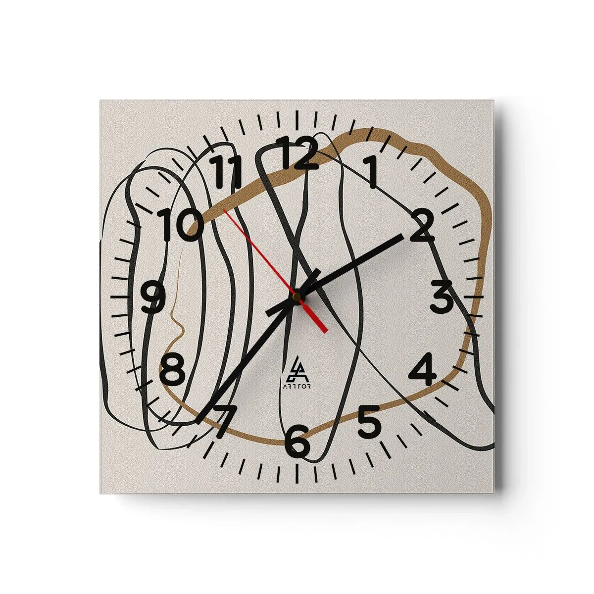 Horloge murale - Pendule murale - Composition – danse en boucle - 40x40 cm