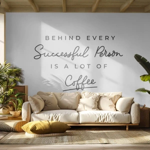 Papier peint sur mesure Premium Sand - Secret du succès - Typographie, Affirmation, Maxime