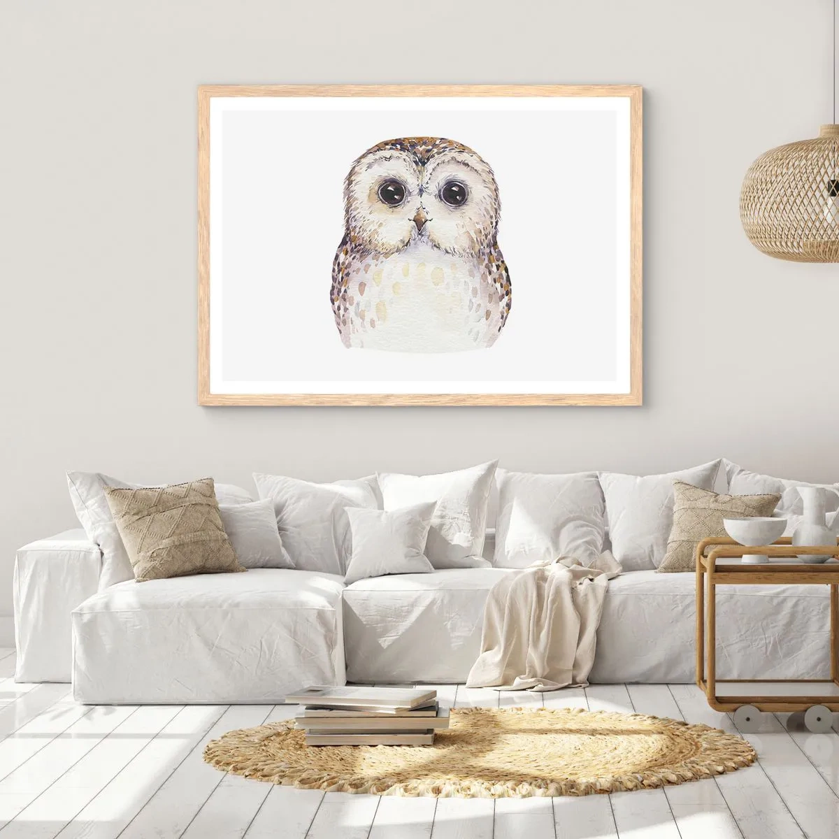 Affiche dans un chêne clair - Poster - Regarde-moi dans les yeux - 40x30 cm