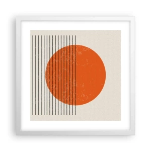 Affiche dans un cadre blanc - Poster - Toujours le soleil - 40x40 cm