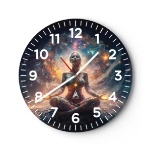 Horloge murale - Pendule murale - Flux de bonne énergie - 30x30 cm