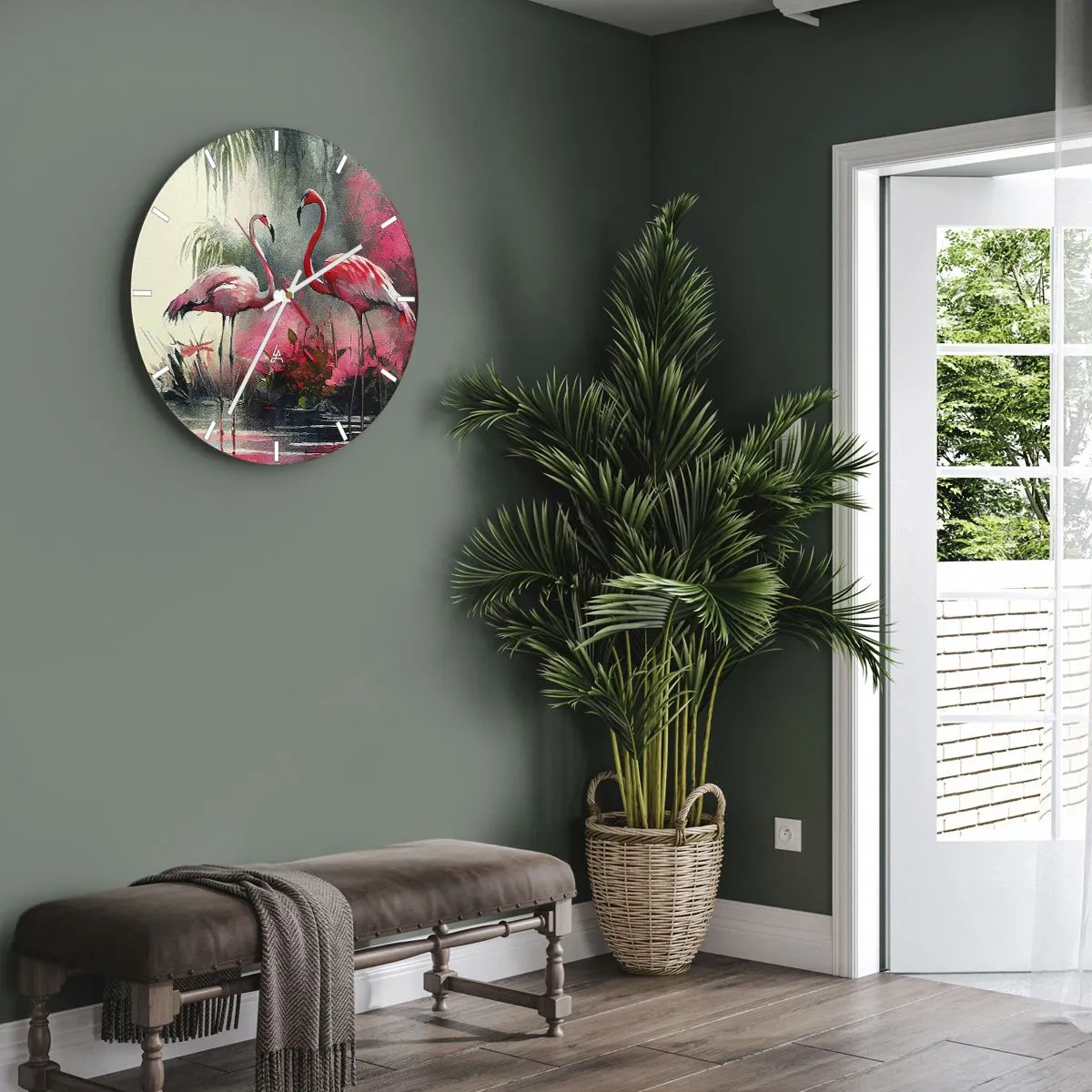 Horloge murale - Pendule murale - Une leçon de grâce naturelle - 30x30 cm