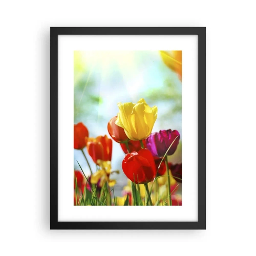 Affiche dans un cadre noir - Poster - Toutes les couleurs du soleil - 30x40 cm