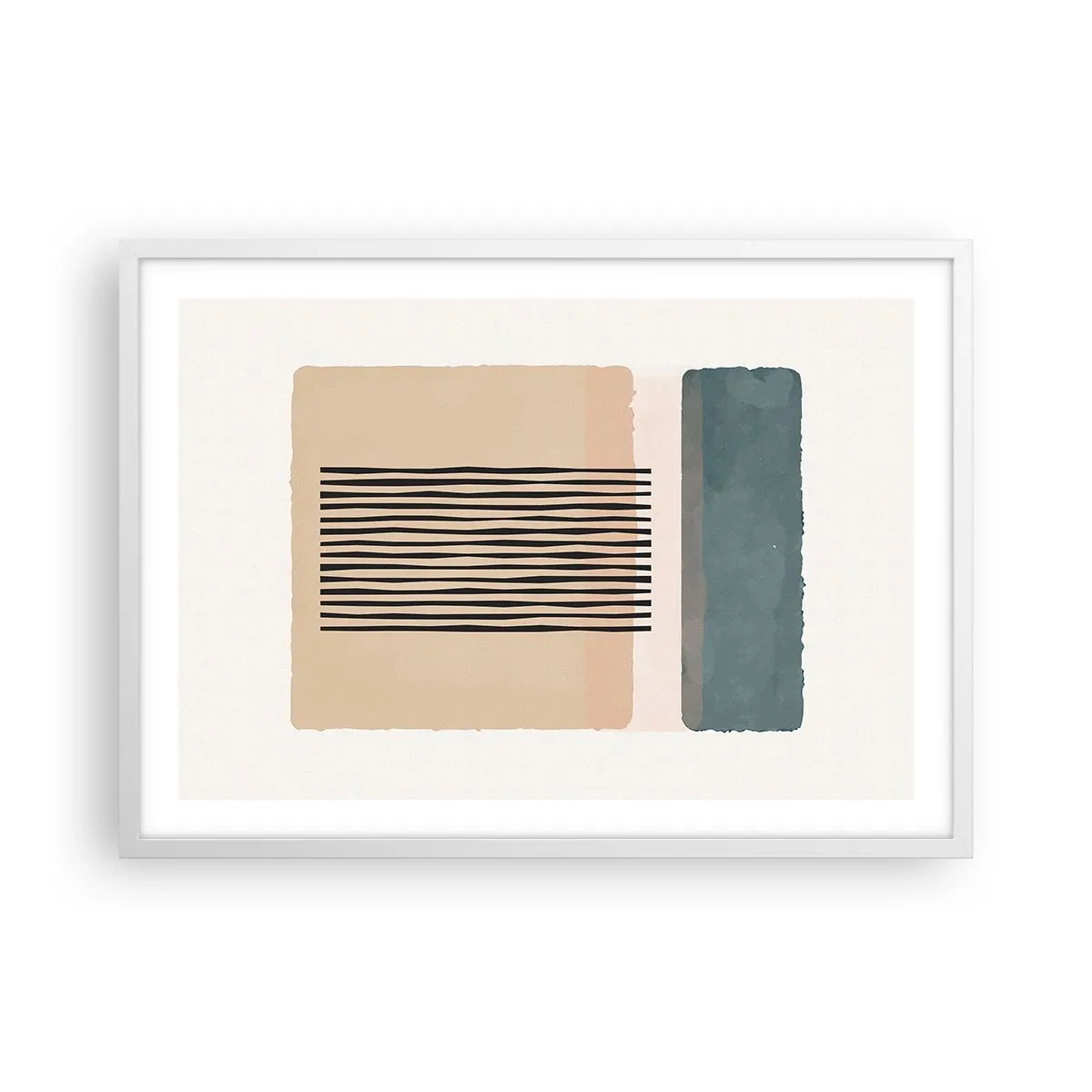 Affiche dans un cadre blanc - Poster - Tout est en ordre - 70x50 cm