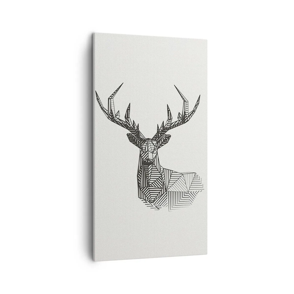 Impression sur toile - Image sur toile - Cerf dans un style cubique - 45x80 cm