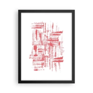 Affiche dans un cadre noir - Poster - La ville rouge - 30x40 cm