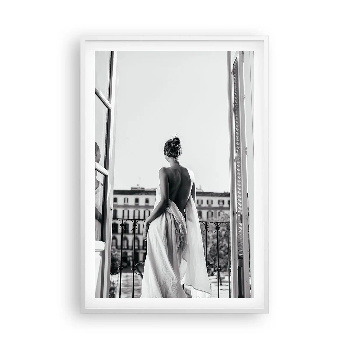 Affiche dans un cadre blanc - Poster - Eveil des pensées - 61x91 cm