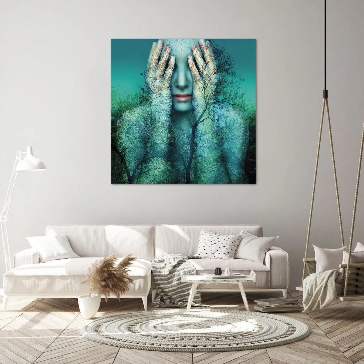 Impression sur toile - Image sur toile - immergé dans l'azur - 40x40 cm