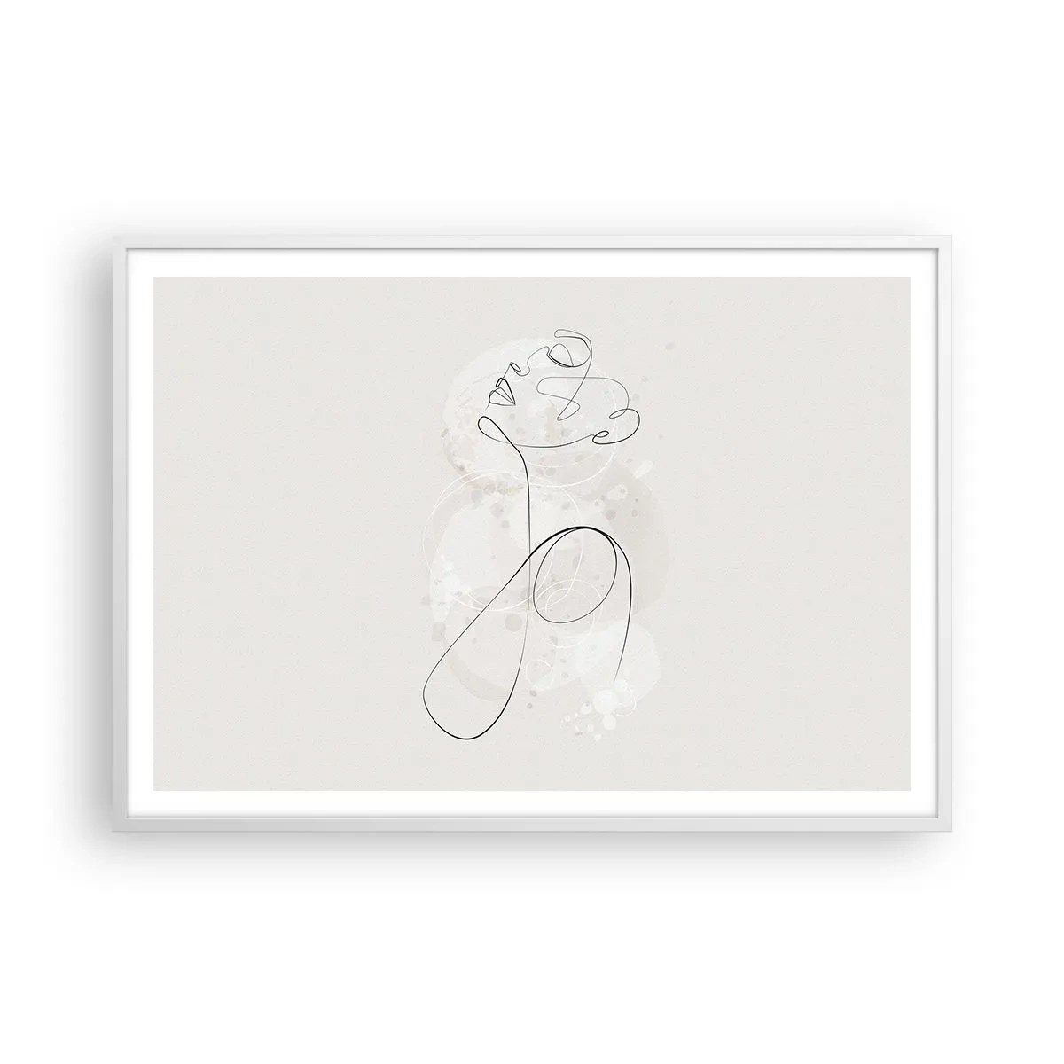 Affiche dans un cadre blanc - Poster - Spirale de beauté - 100x70 cm