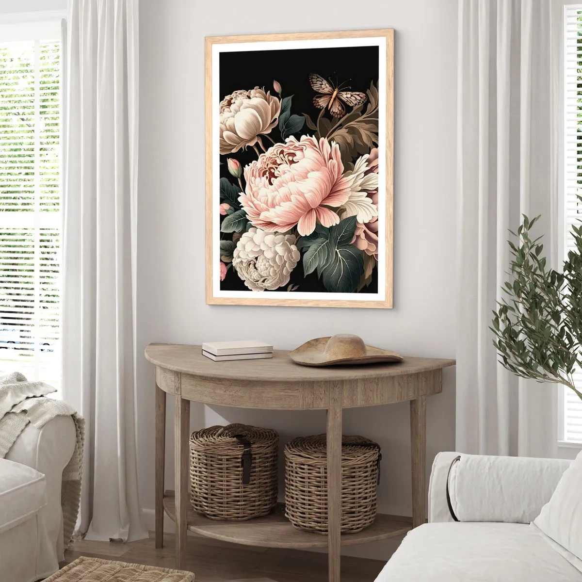 Affiche dans un chêne clair - Poster - De style baroque - 40x50 cm