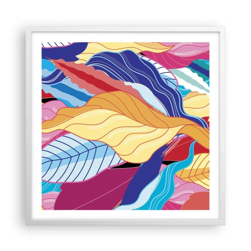 Affiche dans un cadre blanc - Poster - Un désordre coloré - 60x60 cm