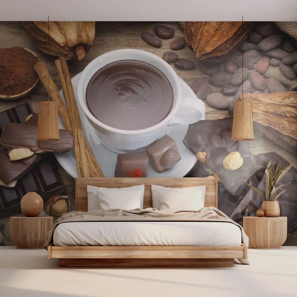 Papier Peint Autocollant Deluxe Sticker - D'une chocolaterie de conte de fées - La gastronomie, Chocolat, Café - 250x175 cm