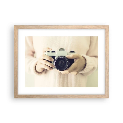 Affiche dans un chêne clair - Poster - Pour voir plus ... - 40x30 cm