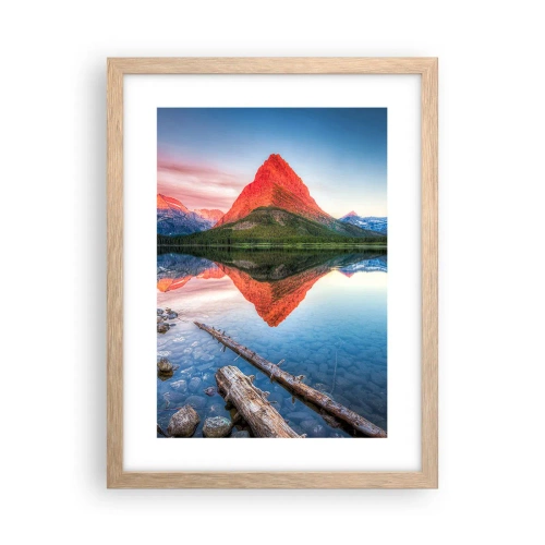 Affiche dans un chêne clair - Poster - Chaleur et fraicheur - 30x40 cm