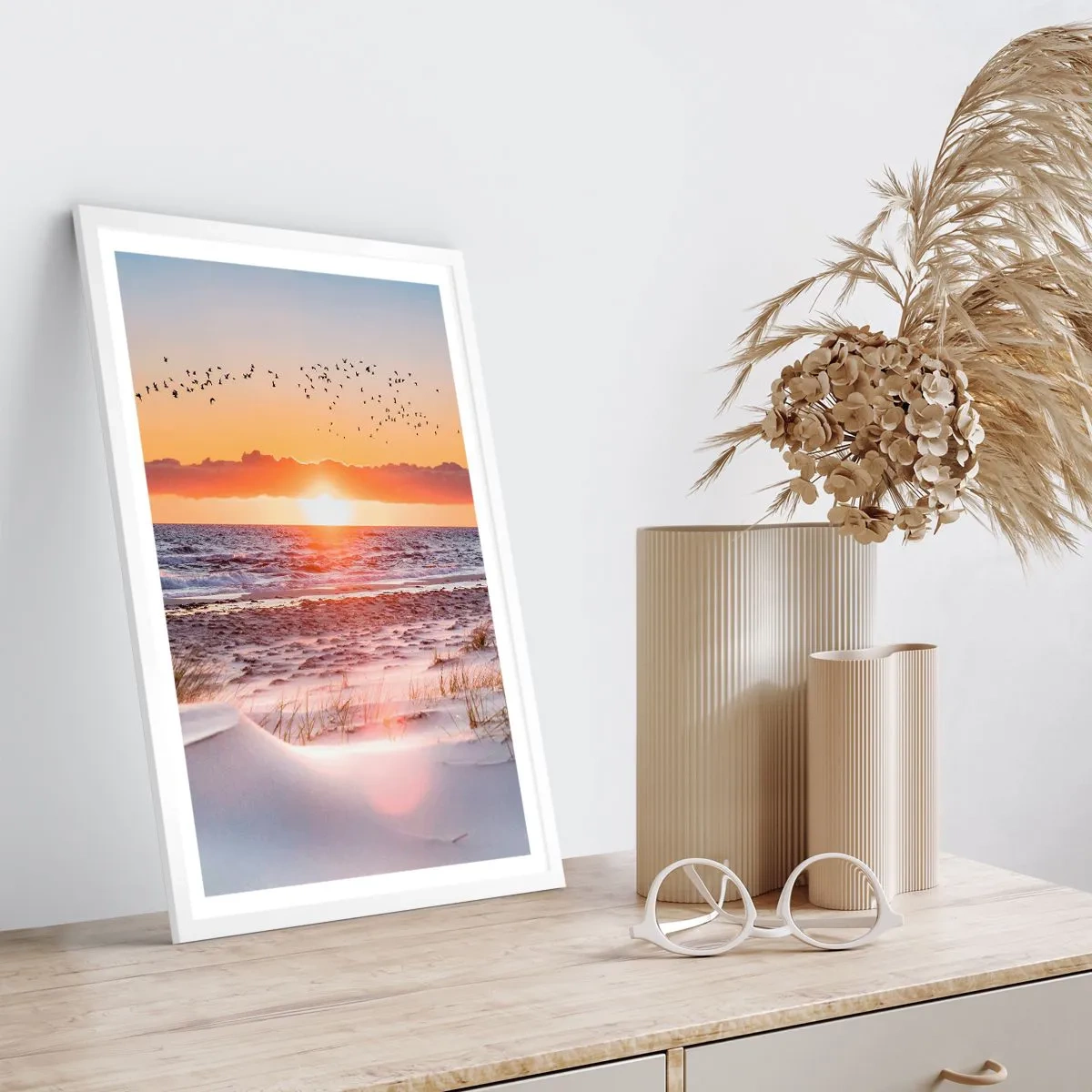 Affiche dans un cadre blanc - Poster - Paysage horizontal - 40x50 cm