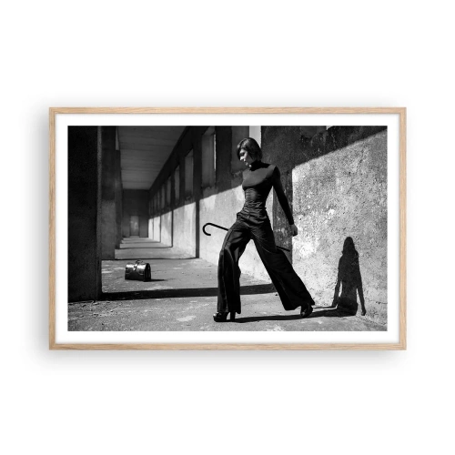 Affiche dans un chêne clair - Poster - Élégance urbaine - 91x61 cm
