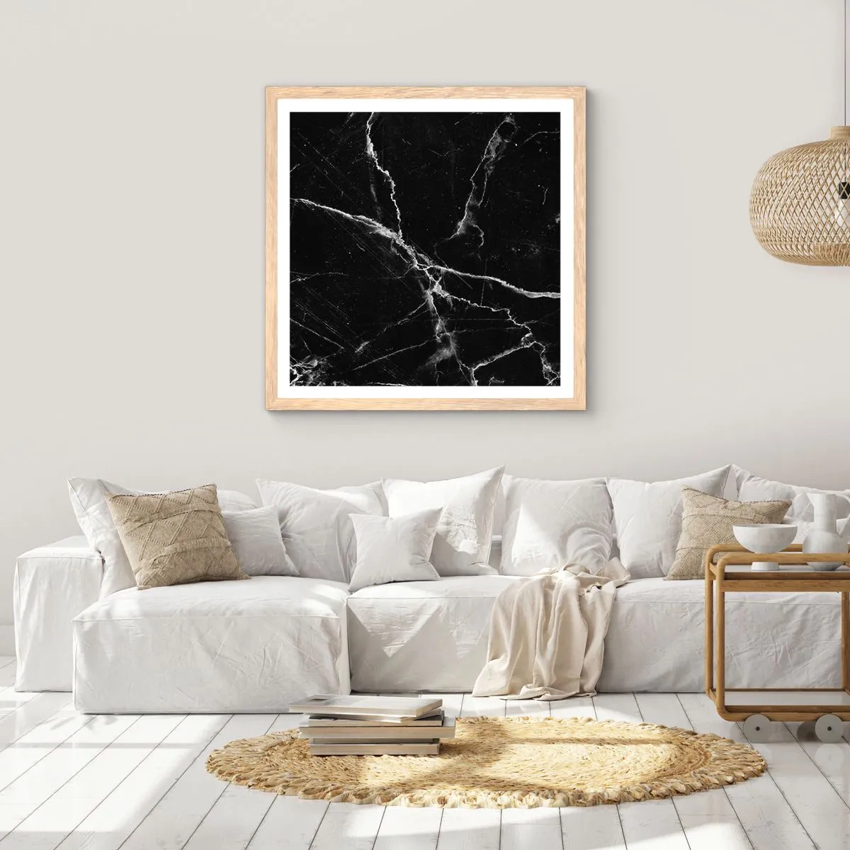 Affiche dans un chêne clair - Poster - La vie secrète de la pierre - 30x30 cm