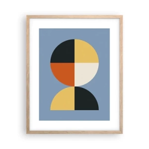 Affiche dans un chêne clair - Poster - Regarde et compte - 40x50 cm