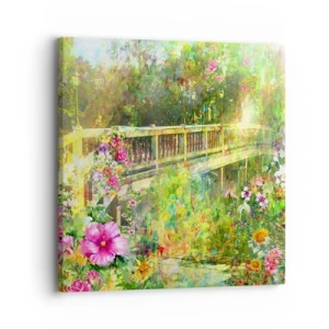 Impression sur toile - Image sur toile - Le soupire d'un pont de printemps - 30x30 cm
