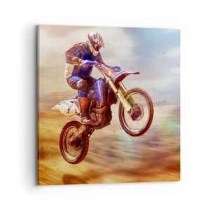 Impression sur toile - Image sur toile - Vertiges à moto - 70x70 cm