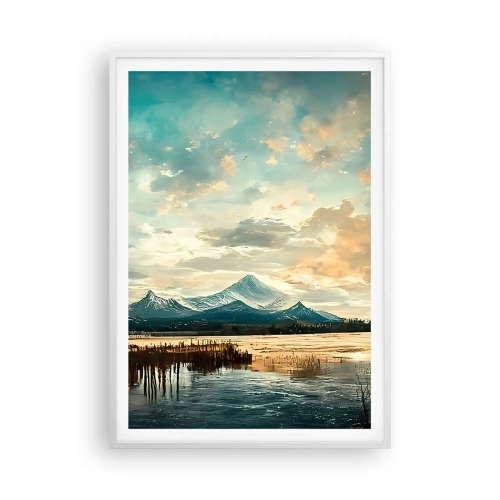 Affiche dans un cadre blanc - Poster - Sous la protection du ciel - 70x100 cm