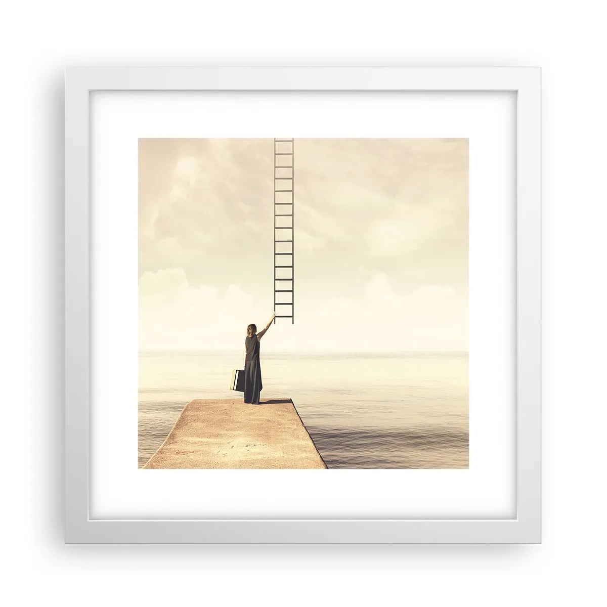 Affiche dans un cadre blanc - Poster - Voyage magique - 30x30 cm