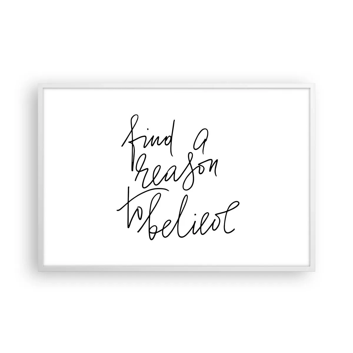 Affiche dans un cadre blanc - Poster - C'est possible - 91x61 cm