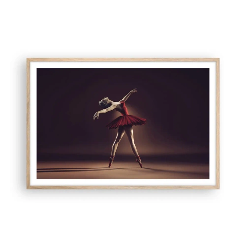 Affiche dans un chêne clair - Poster - Une danseuse étoile - 91x61 cm