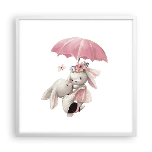 Affiche dans un cadre blanc - Poster - C'est ça l'amour - 60x60 cm