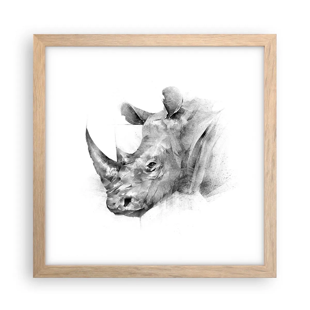 Affiche dans un chêne clair - Poster - Potrait africain - 30x30 cm