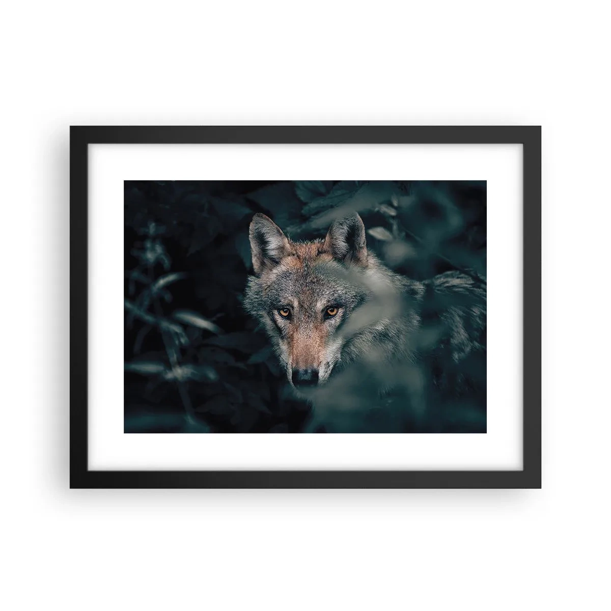 Affiche dans un cadre noir - Poster - Chasseur - 40x30 cm