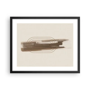 Affiche dans un cadre noir - Poster - Parfum de gris - 50x40 cm