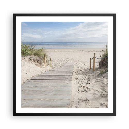 Affiche dans un cadre noir - Poster - A l'horizon - 60x60 cm