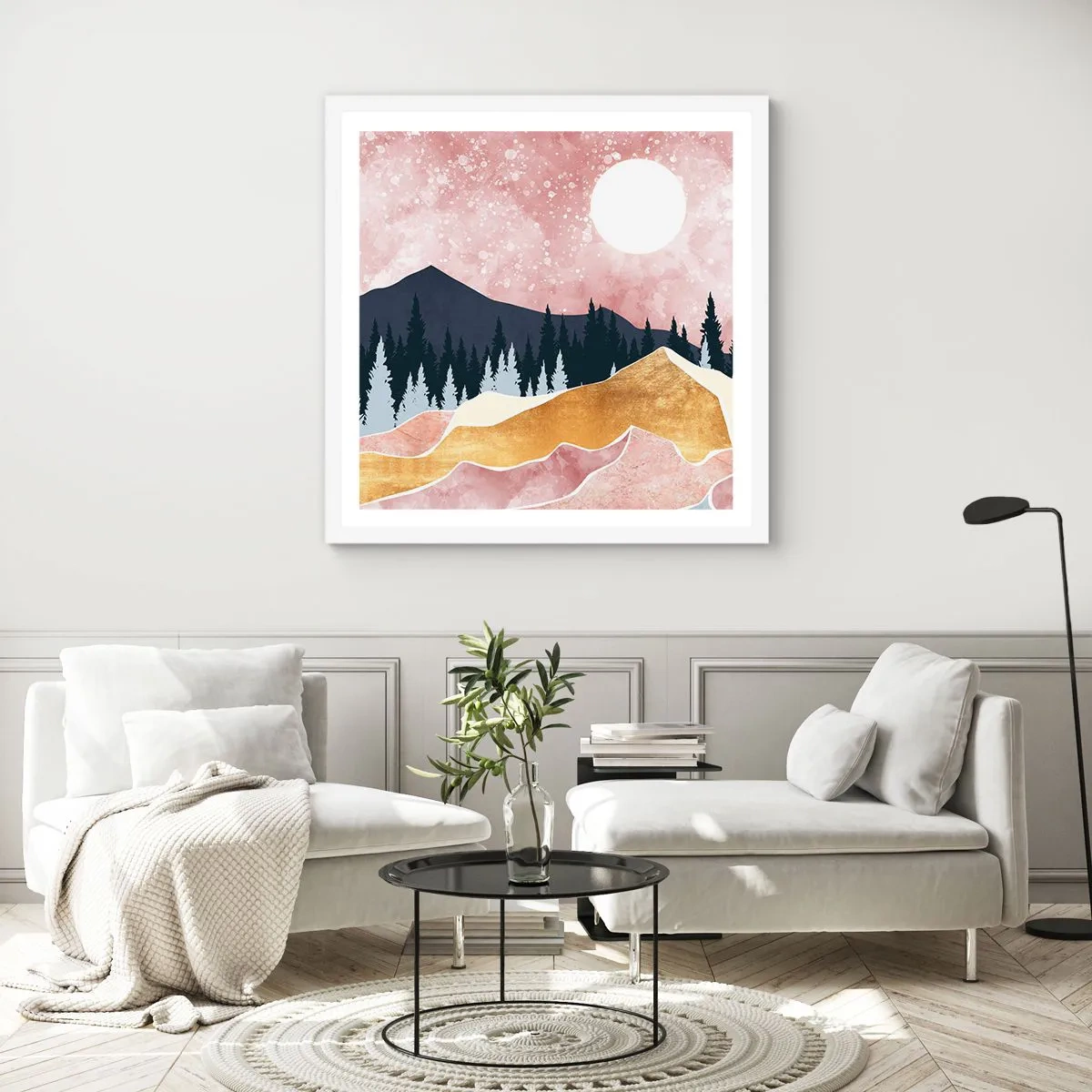 Affiche dans un cadre blanc - Poster - Gardien de la nuit - 40x40 cm