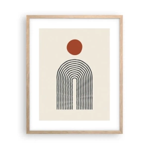 Affiche dans un chêne clair - Poster - Le magnétisme des formes et des couleurs - 40x50 cm