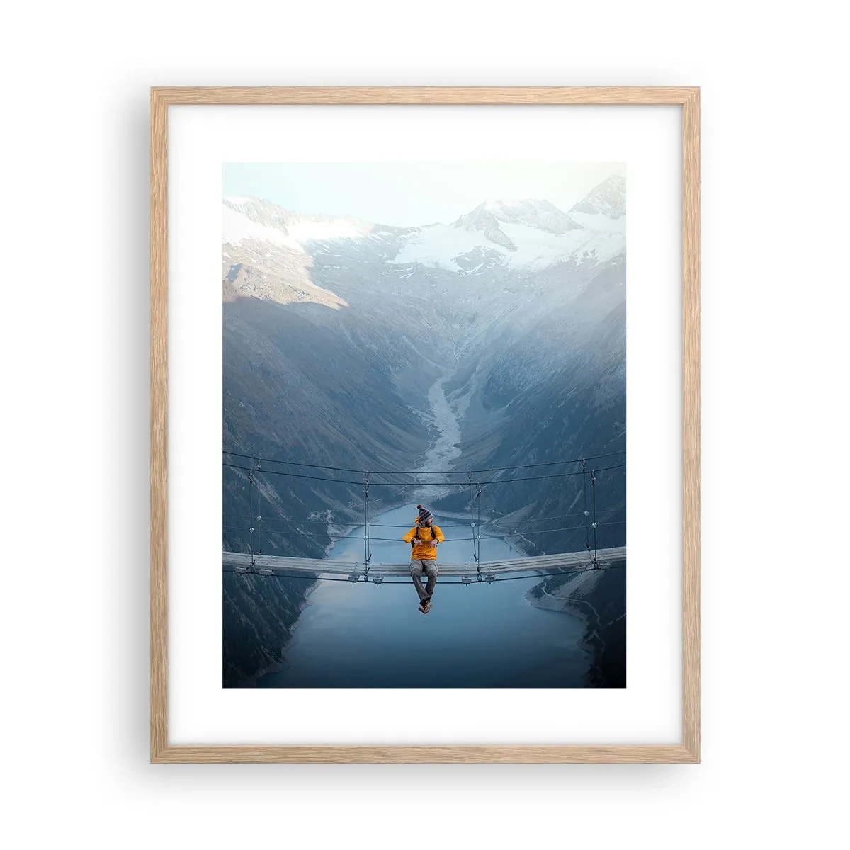 Affiche dans un chêne clair - Poster - Ravi de la suspension - 40x50 cm
