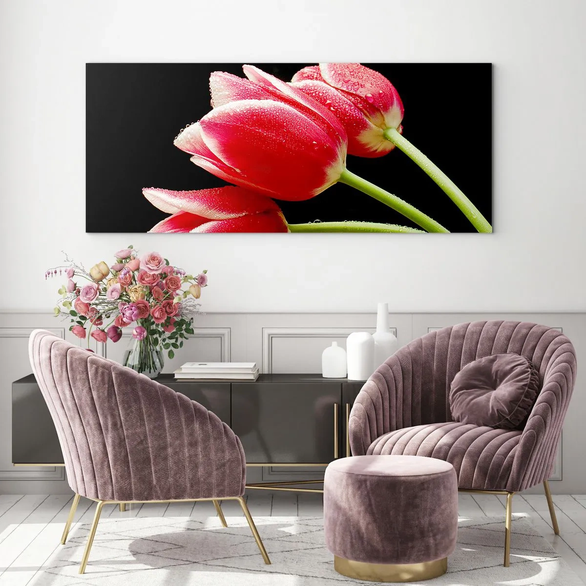 Impression sur verre - Image sur verre - Une promesse d'amour pur - 90x30 cm