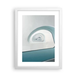 Affiche dans un cadre blanc - Poster - Au profondeur du bleu - 30x40 cm