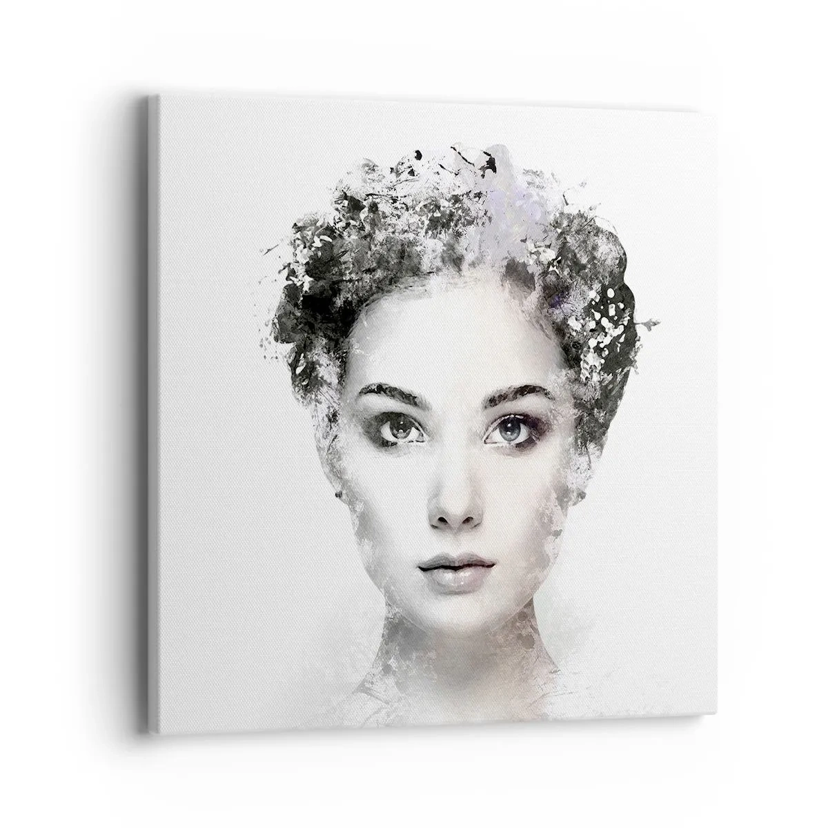 Impression sur toile - Image sur toile - Un portrait extrêmement stylé - 40x40 cm