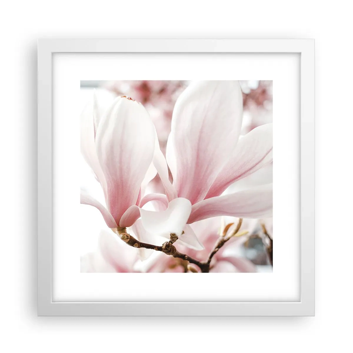 Affiche dans un cadre blanc - Poster - Abondance de tendresse - 30x30 cm