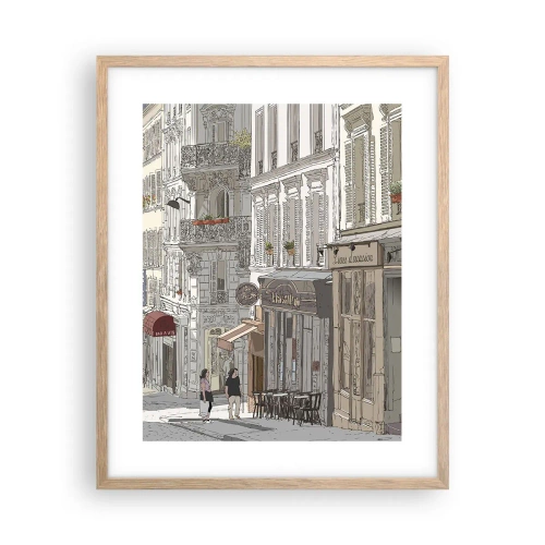 Affiche dans un chêne clair - Poster - Joie de la ville - 40x50 cm